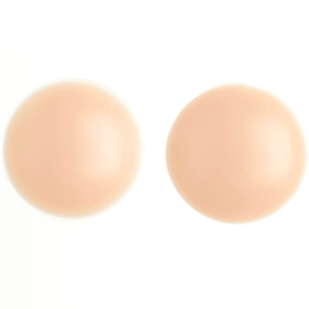 (PACK OF 3) Seamless Nude Silicone Reusable Nipple Covers (Beige)